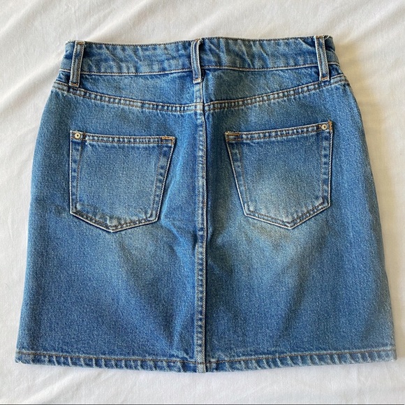 Mango medium wash denim mini skirt - Picture 2 of 3